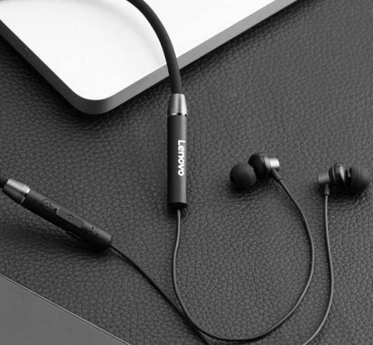 Lenovo HE05 Wireless Neckband Bluetooth 5.0 Headphone Wireless Headset With Heavy Bass Stereo Earphones High Quality Magnetic Attraction Intelligent Noise Reduction Cancelling Sports Headset